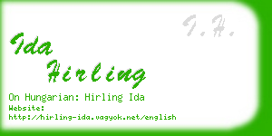 ida hirling business card